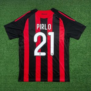 Camisa Retrô Ac Milan Home I Pirlo #21 08/09 - Ver...