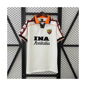 Camisa Retrô Roma Home I 1998 - Branca - Masculina...