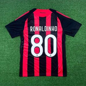 Camisa Retrô AC Milan Home I 08/09 - Ronaldinho 80...