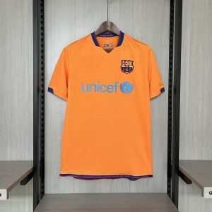 Camisa Retrô Barcelona Away II 06/07 - Laranja - M...
