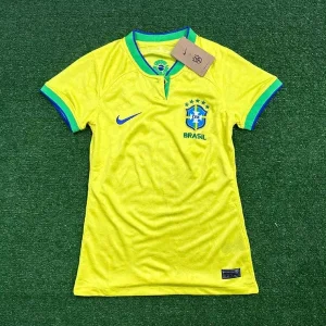 Copa Do Mundo De 2022 Do Brasil - Feminina Amarelo...