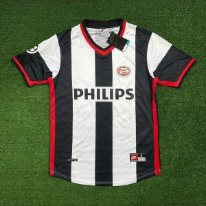 Camisa Retrô PSV Away II 98/99 - Preta e Branca - ...