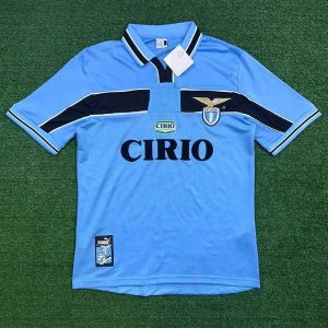 Camisa Retrô Lazio Polo Home I 99/00 – Azul – Torc...