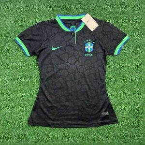 CAMISA FEMININA DA SELEÇÃO BRASILEIRA PRETA COPA 2...