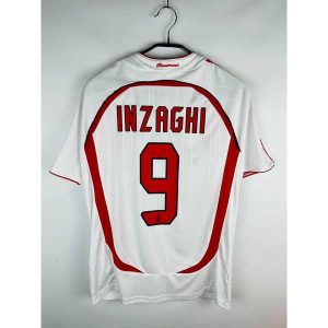 Camisa Retrô AC Milan Away II - Inzaghi #9 - Branc...